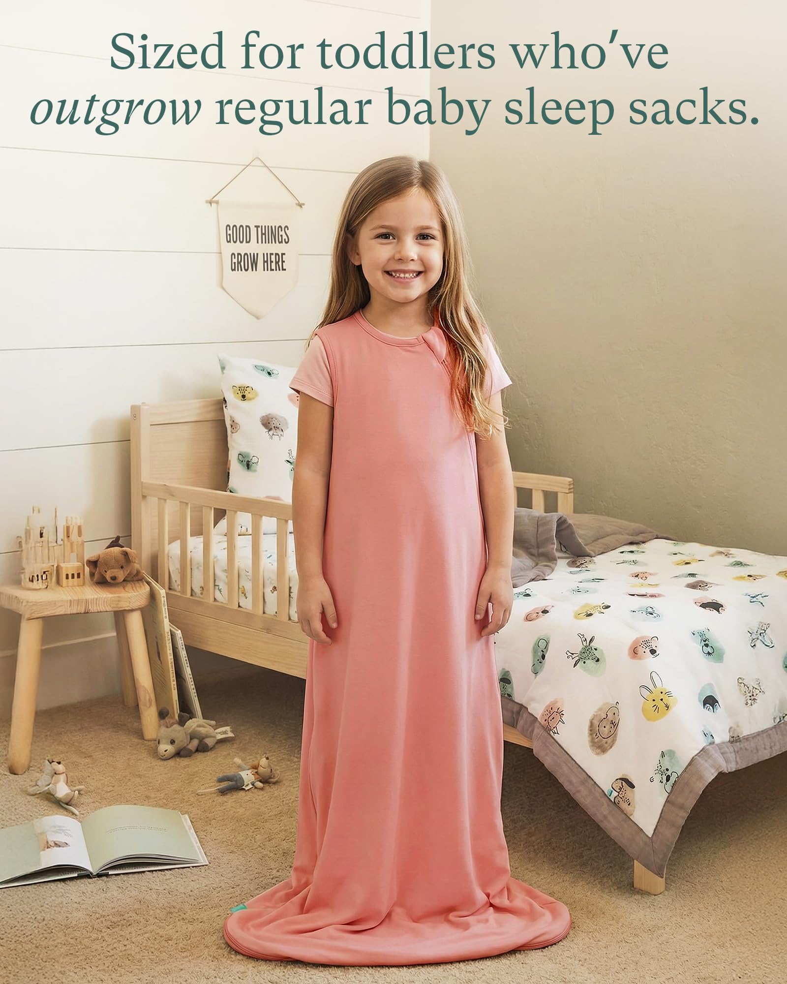 PurComfy sleep sack stays on through night movements.