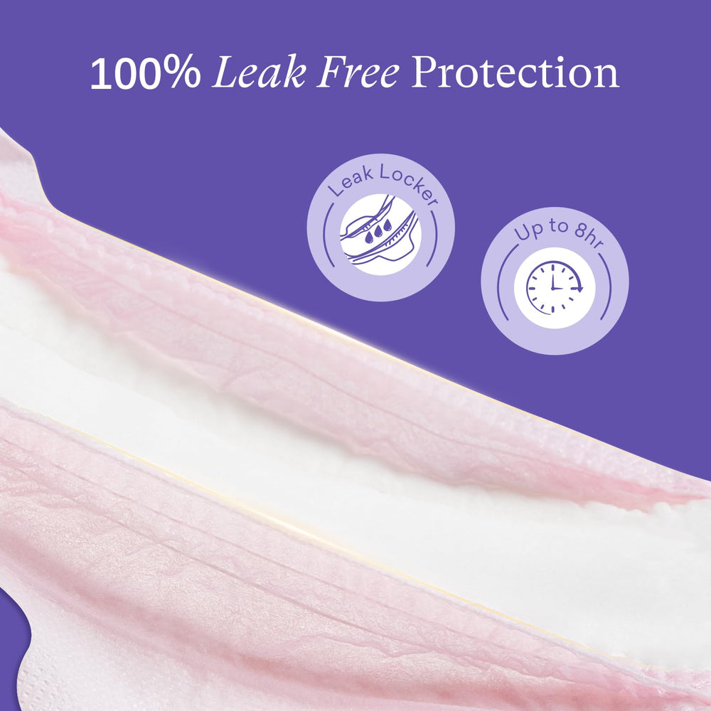 PurComfy soft cotton core emphasizes comfort and absorbency for skin