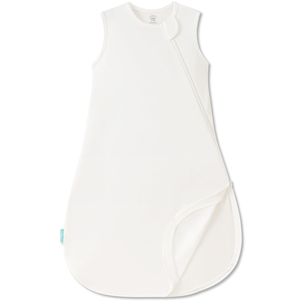 PurComfy Supersoft Sleep Sack cream fabric close-up, plush viscose feel for gentle baby comfort