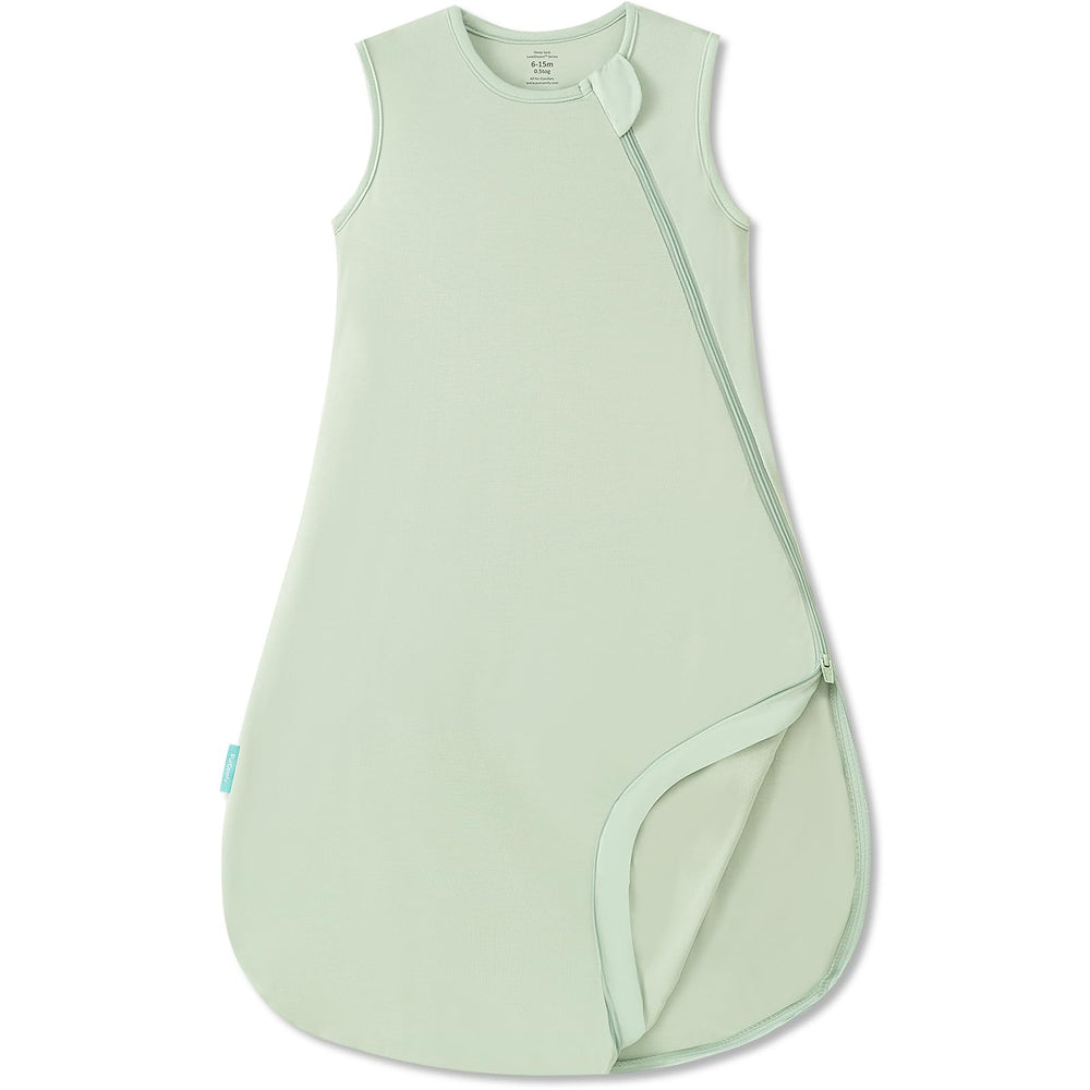 PurComfy Supersoft Sleep Sack 0.5 TOG Sage fabric close-up shows ultra-soft viscose texture.