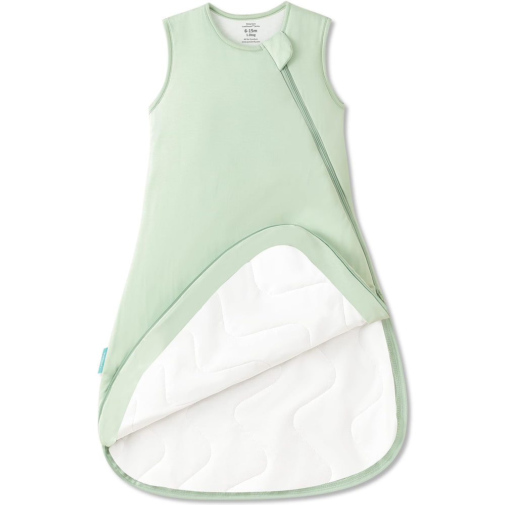 PurComfy Supersoft Sleep Sack sage with 1.0 TOG keeps baby snug