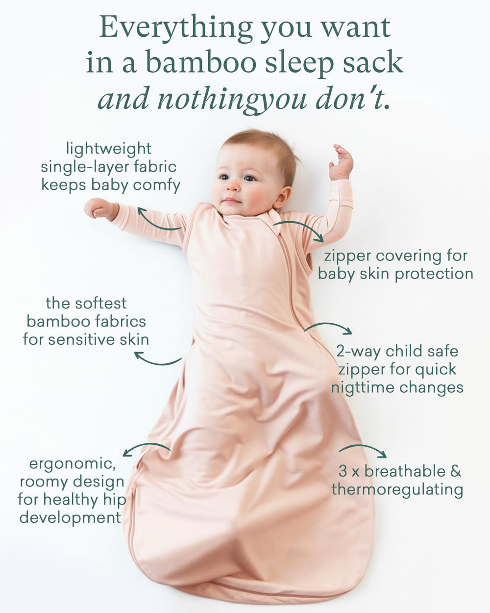 PurComfy Supersoft Sleep Sack Berry on baby demonstrates safe wearable blanket at night