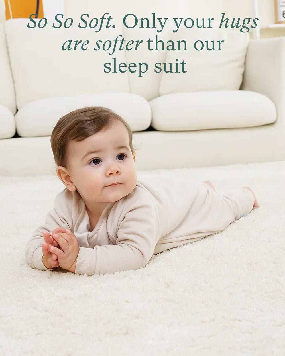 PurComfy Supersoft Sleepsuit bedtime use illustrates cozy routine for babies.