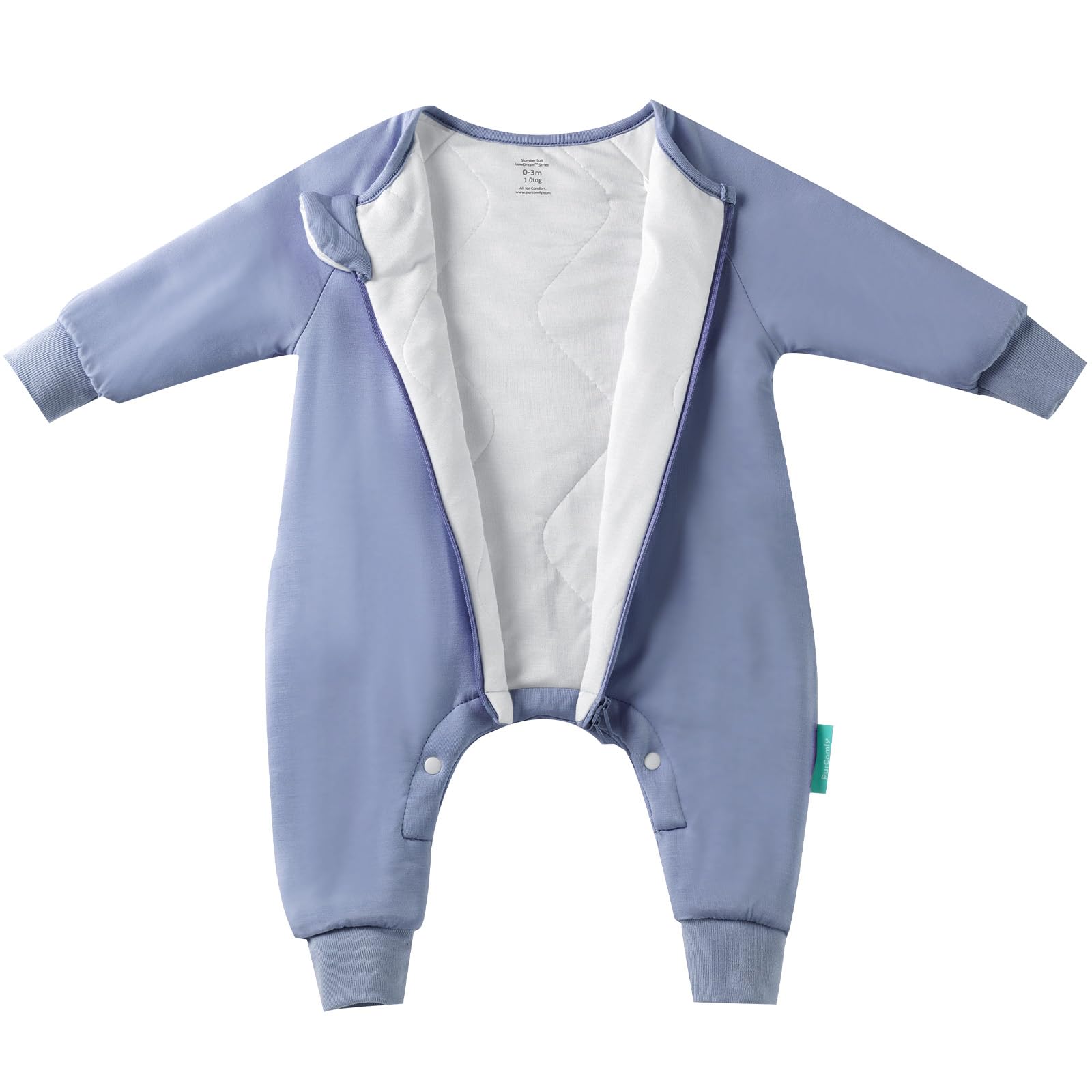 PurComfy Supersoft sleepsuit zipper closure enables quick diaper changes