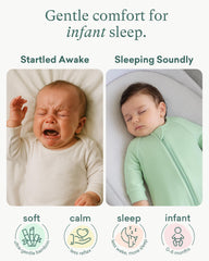 PurComfy sleepsuit zipper detail shown for easy diaper changes while staying secure