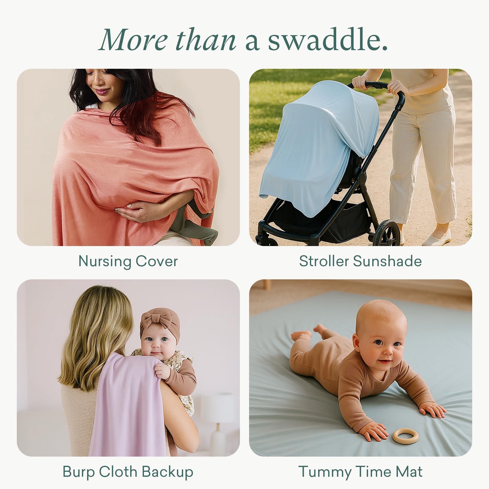 PurComfy Neutral-toned swaddle in a modern nursery setting.