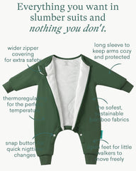 PurComfy Supersoft Sleepsuit two-way zipper detail for quick night changes.