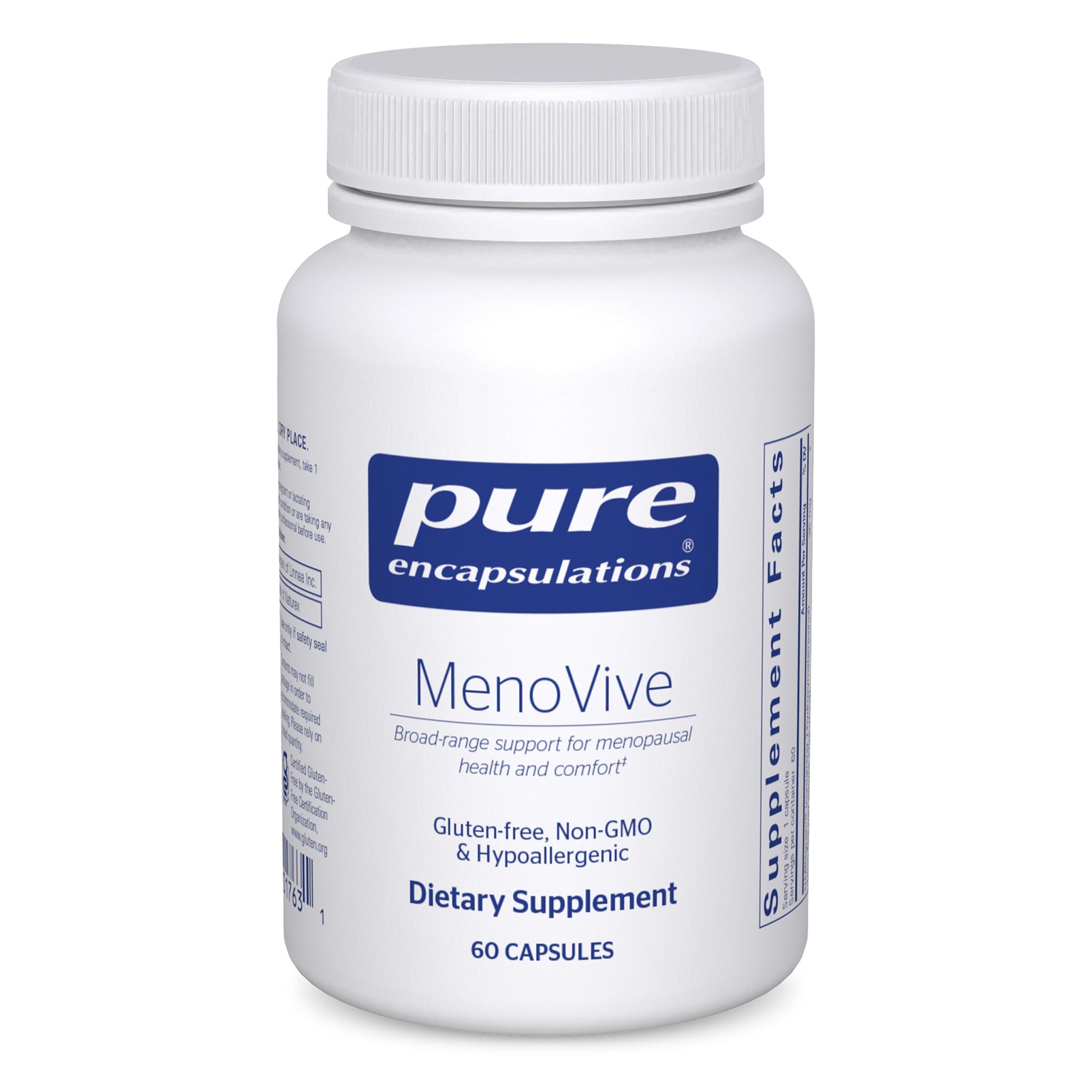 Pure Encapsulations MenoVive bottle for daily menopausal support.