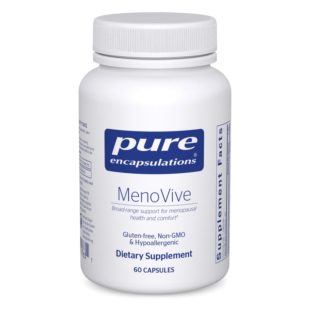 Pure Encapsulations MenoVive bottle for daily menopausal support.