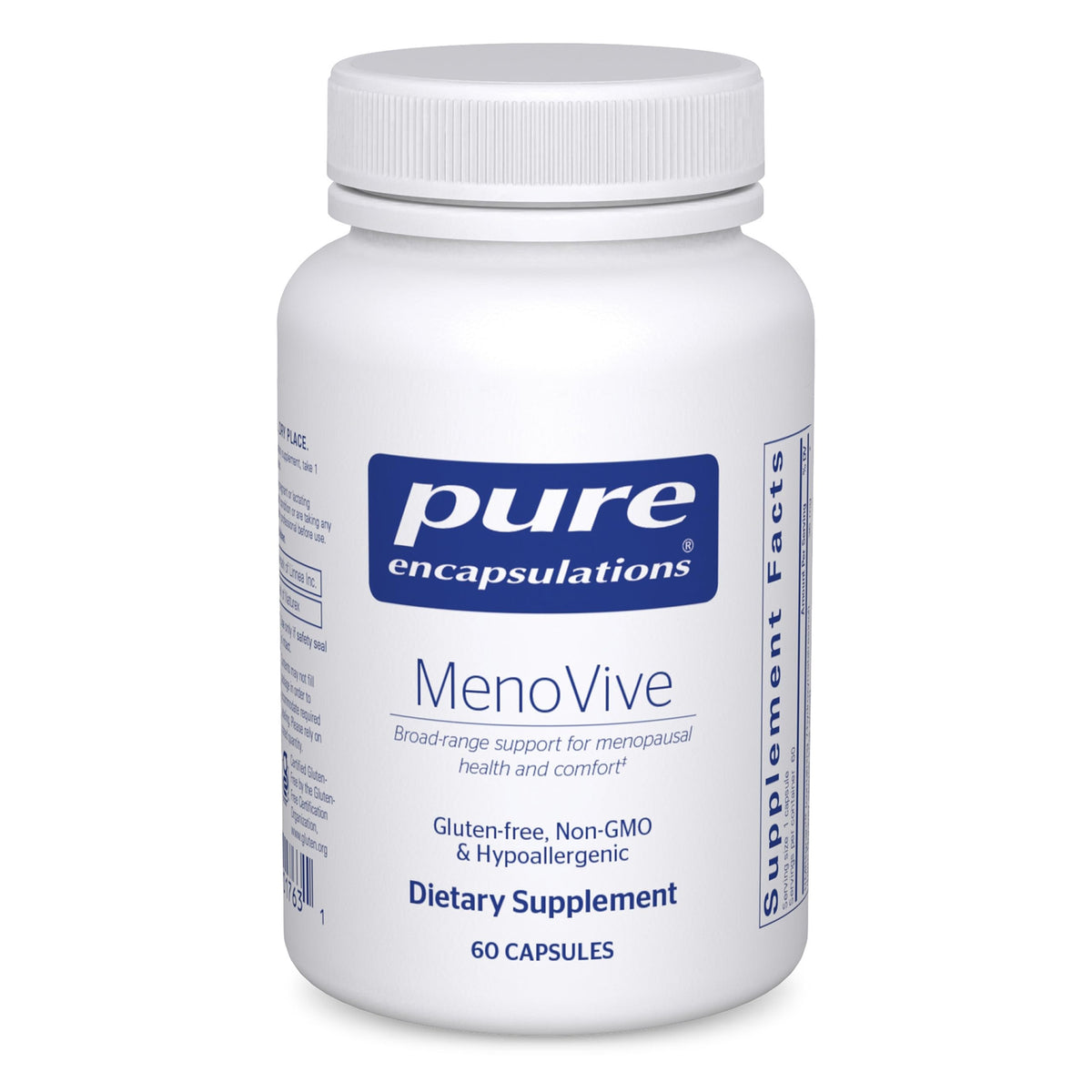 Pure Encapsulations MenoVive bottle for daily menopausal support.