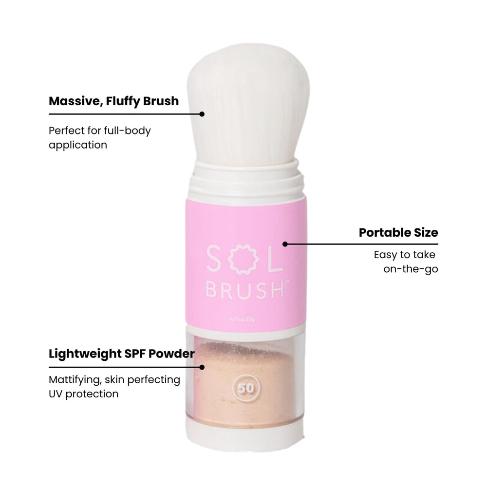 Pure Sol Sol Brush remains water-resistant for outdoor activities up to 80 minutes.