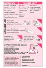 PURE WOMAN boric acid suppositories bottle pour demonstrates easy, mess-free insertion.