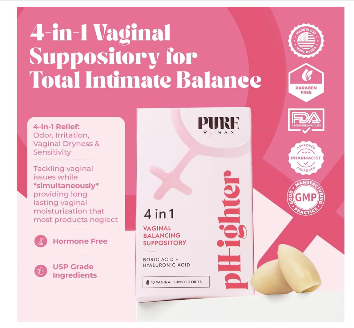 PURE WOMAN hyaluronic acid boost emphasizes vaginal tissue hydration.