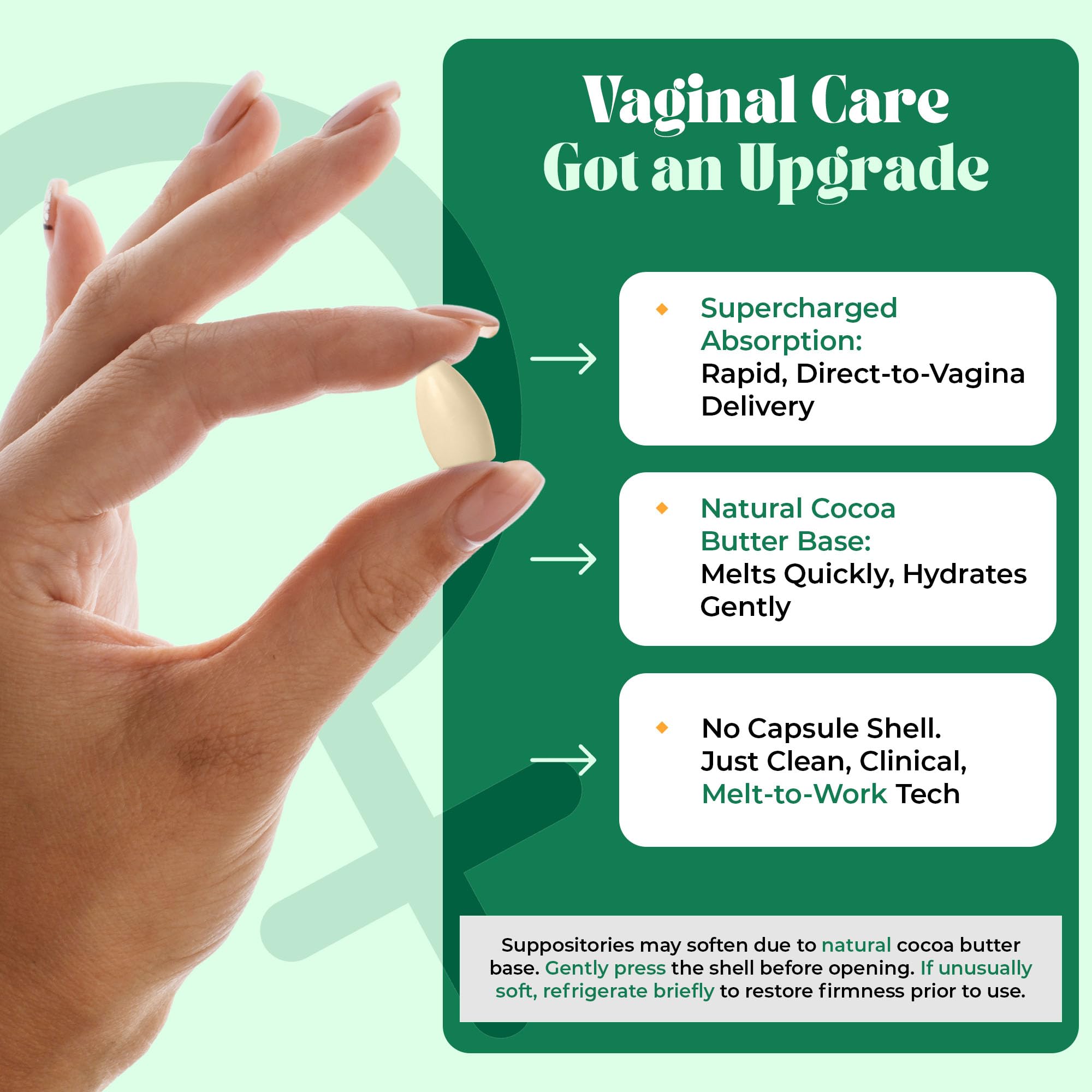 Box highlighting USP Hyaluronic Acid for vaginal hydration and comfort.