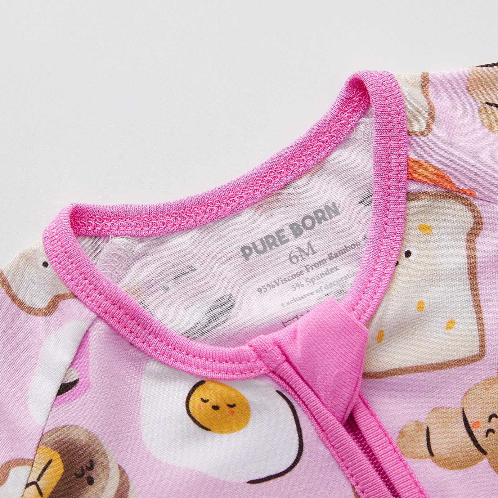 Pureborn sleeper tagless design for gentle, irritation-free sleep