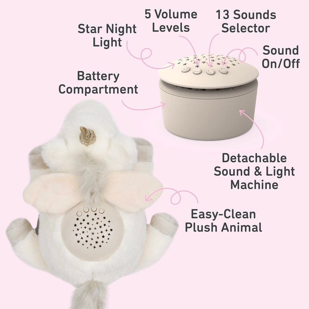 Pure Enrichment PureBaby lullabies and sounds offer gentle nighttime ambience.