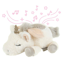 Pure Enrichment PureBaby plush unicorn soother creates a cozy bedtime routine.