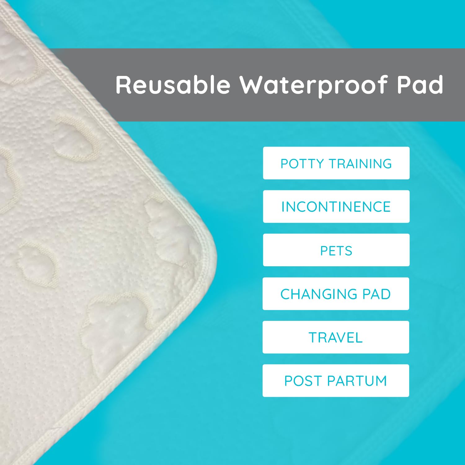 PUREgrace bed pad is machine washable for repeated use and easy care