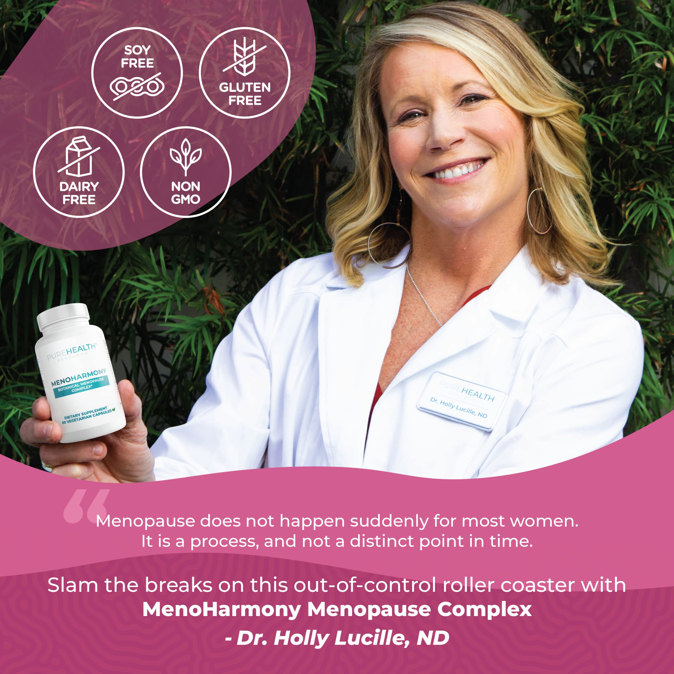 Natural botanicals used in MenoHarmony featured in the blend
