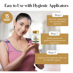 PureLux Naturals boric acid capsules bottle label communicates daily support and odor control.