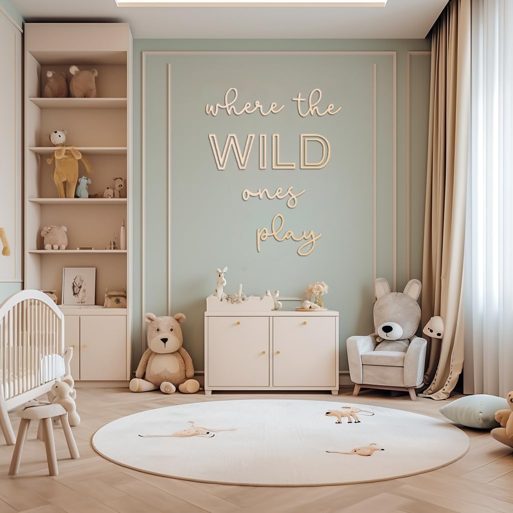Puremigo natural wood wall art is easy to install with peel-and-stick backing