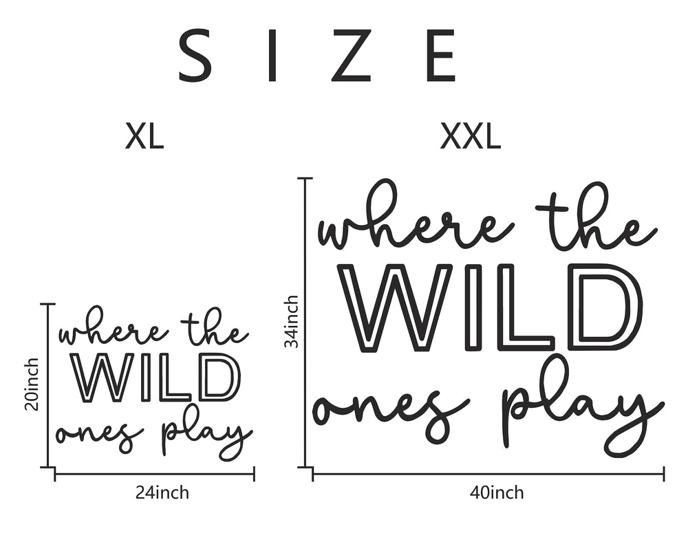 Puremigo 24-inch wall sign fits nursery or playroom layouts with versatile size