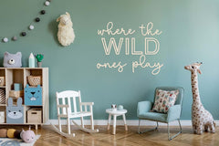 Puremigo wooden nursery sign in natural color adds rustic charm to a child's room