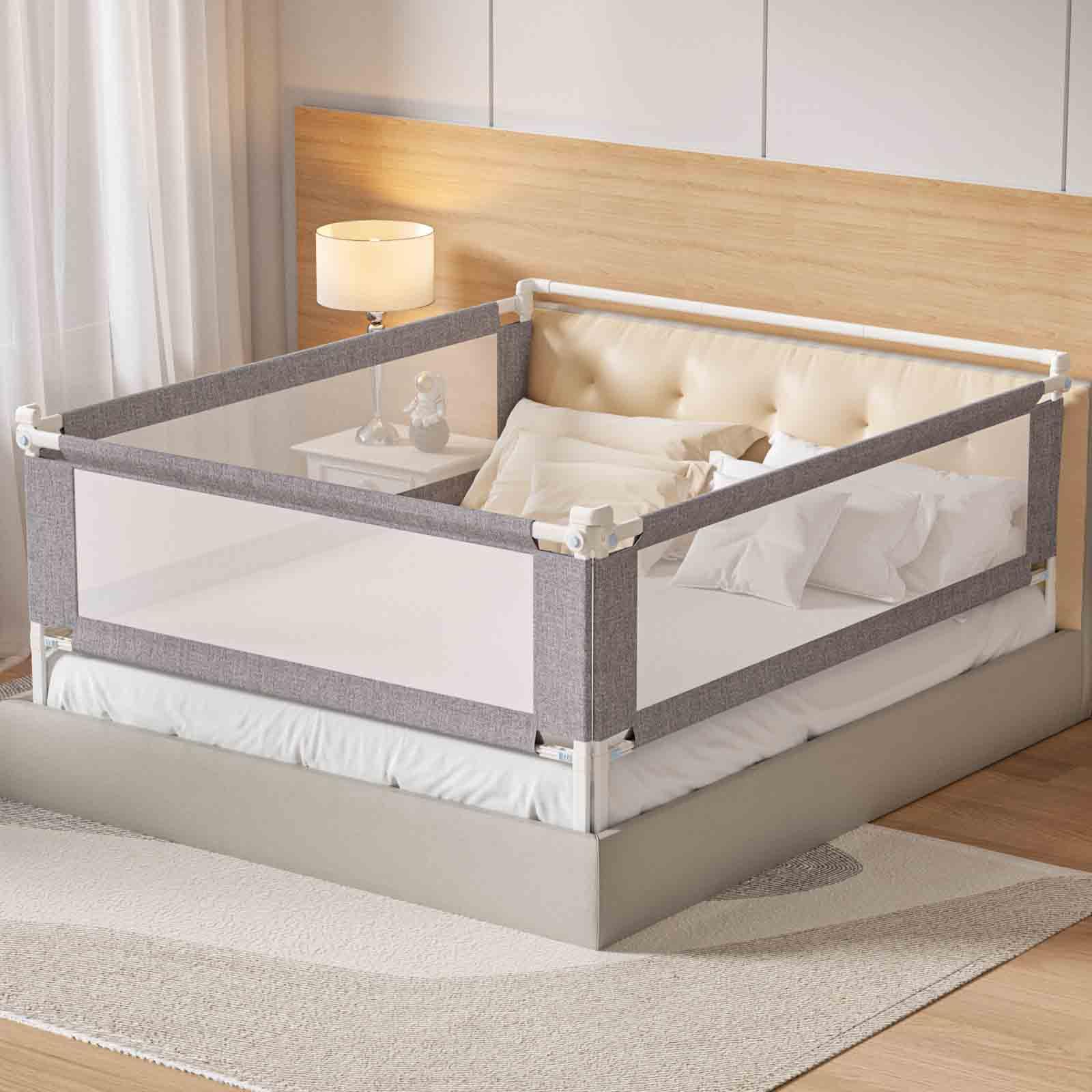 PurePapoose twin bed rail adjustable height for versatile toddler sleep safety.