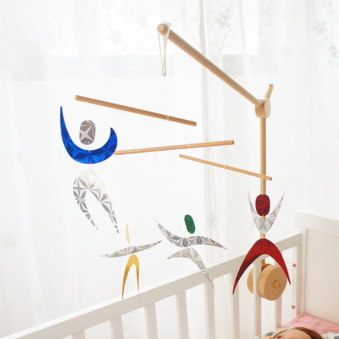 Purgano Montessori crib setup shows safe overhead placement