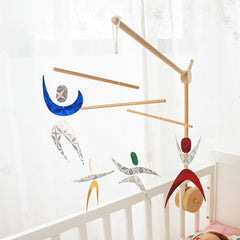 Purgano Montessori crib setup shows safe overhead placement