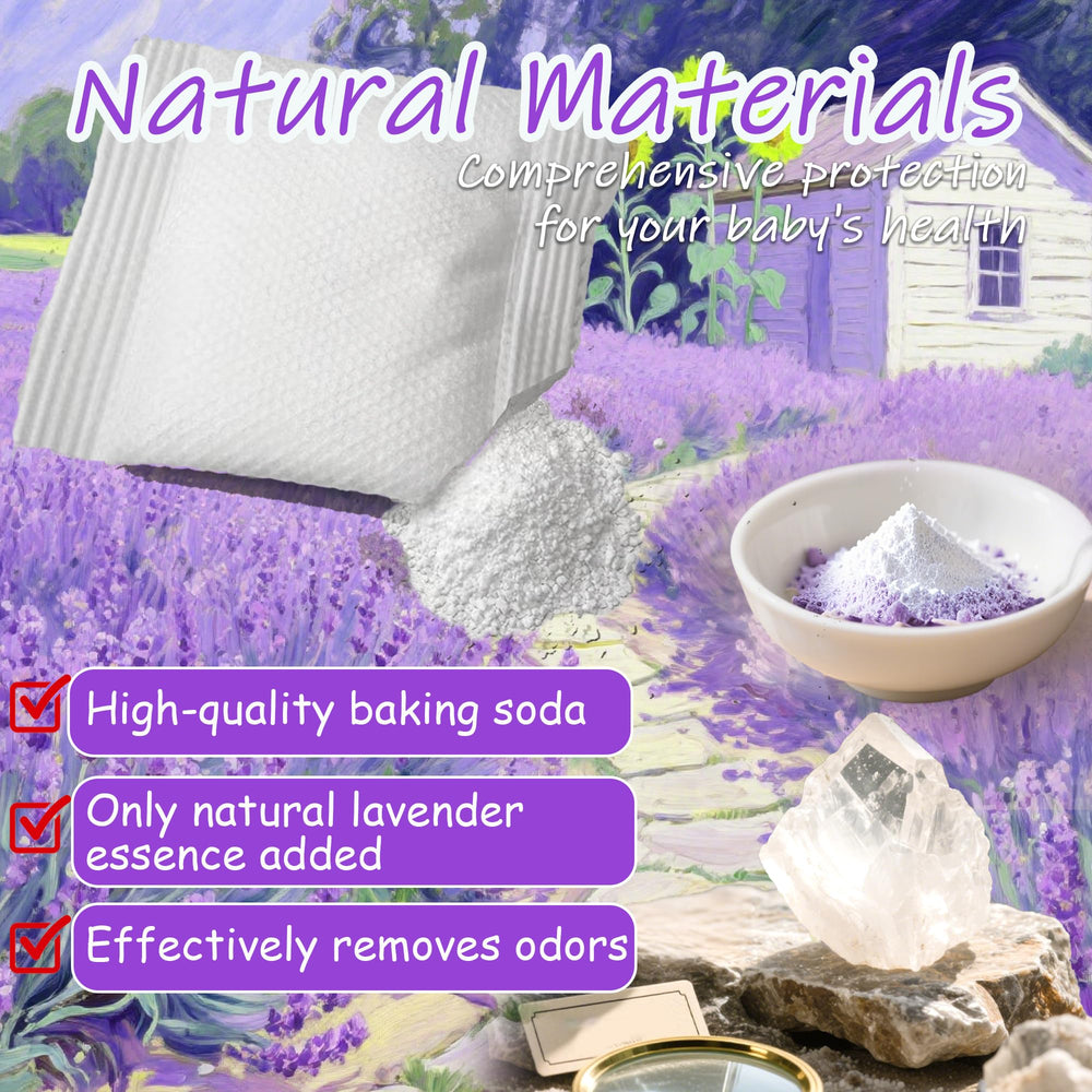 PurifyLogix odor absorber baking soda lavender refreshes nursery air.