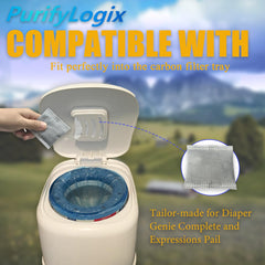 PurifyLogix coconut shell activated carbon detail showing eco-friendly odor absorption.