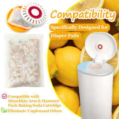PurifyLogix baby pail odor absorption with lemon fragrance improves freshness