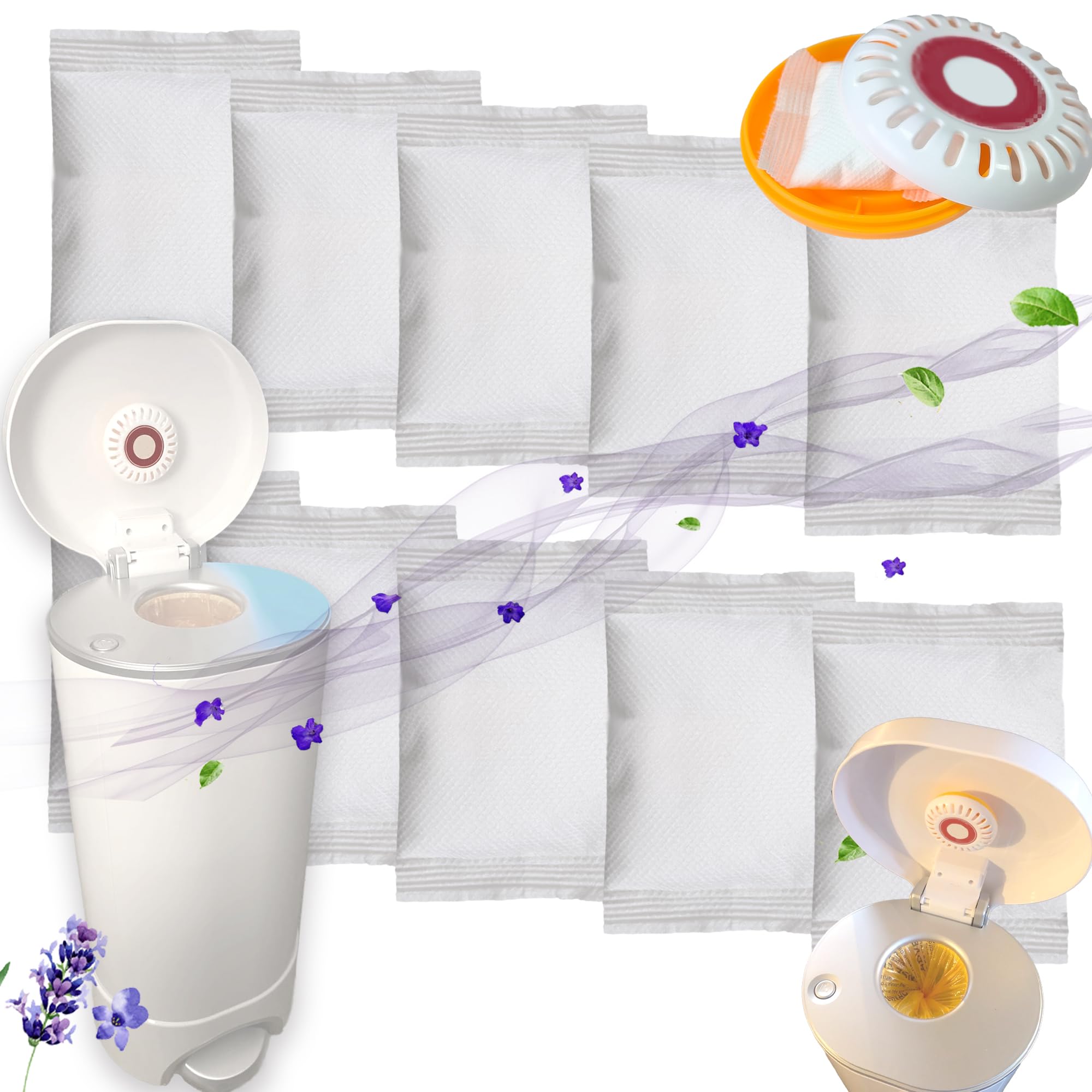 PurifyLogix lavender scented refills pack for diaper pails reduces odors.