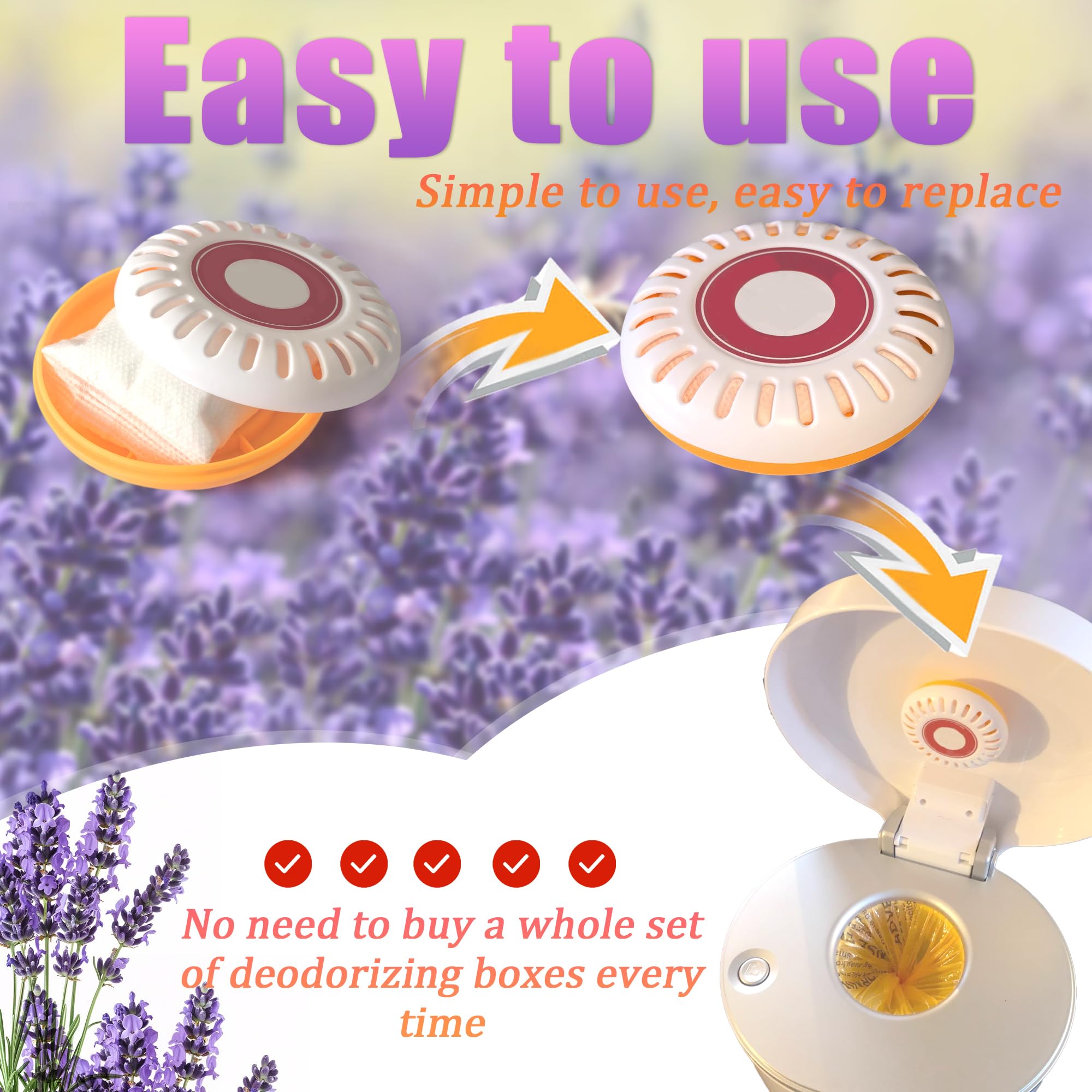 Soothing lavender aroma creates calm diaper changing area.