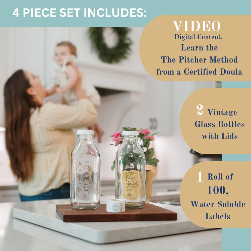 Compact 9-inch tall space-saving 32oz bottle fits neatly in the fridge