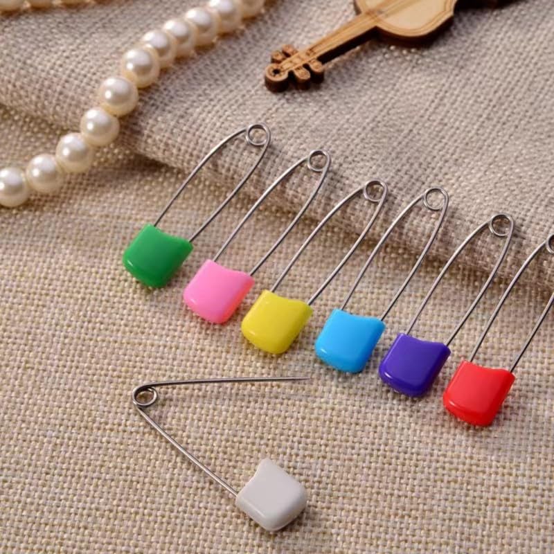 PurYupearl diaper pins with double-lock safety preventing openings