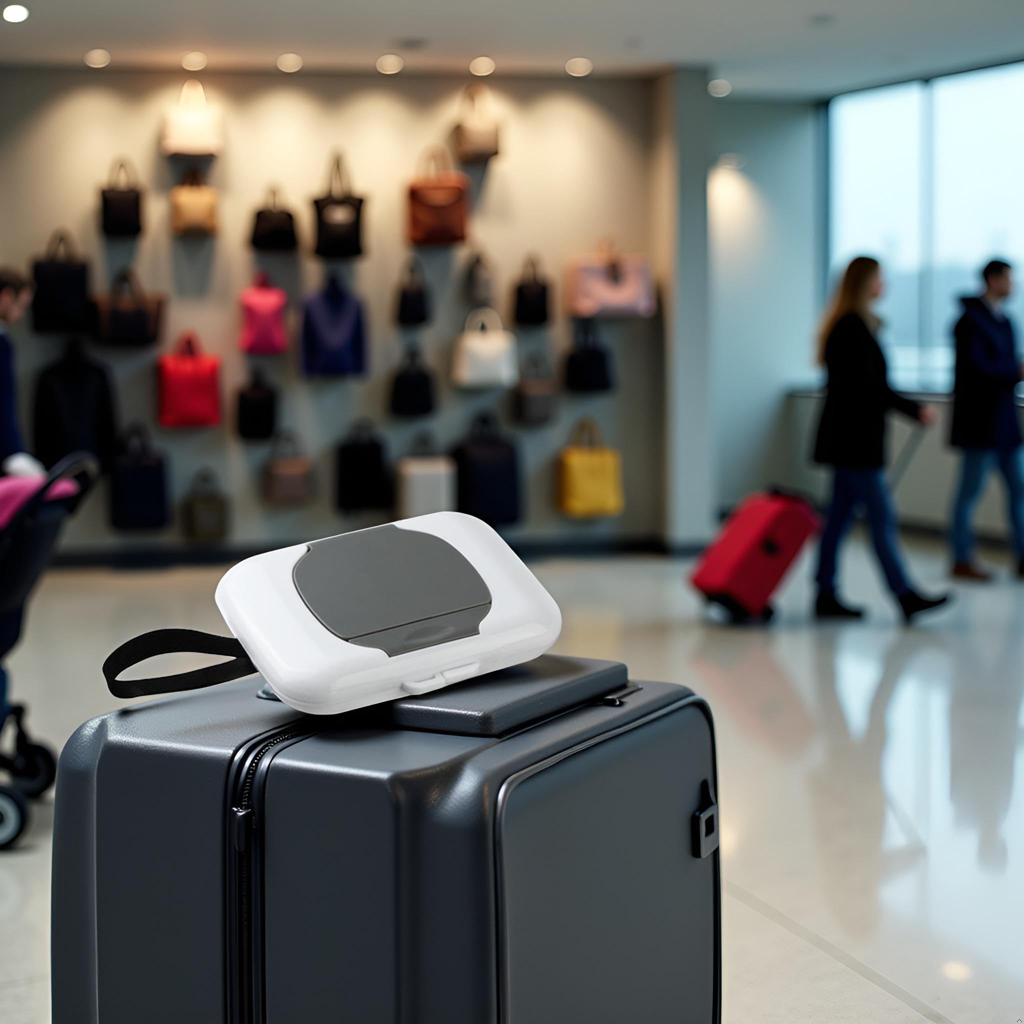 PurYupearl Gray Travel Wipe Holder is refillable to reduce waste.