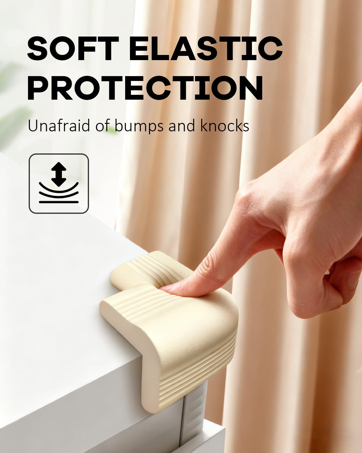 PUSHUJIA corner protector with upgraded 3M tape for strong adhesion.