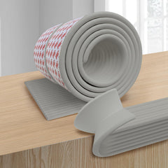 Pushujia wide edge protector strip on a table edge provides secure child safety