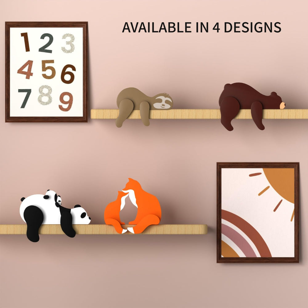 PUTSKA compact panda statue fits tabletops for rustic nursery styling.