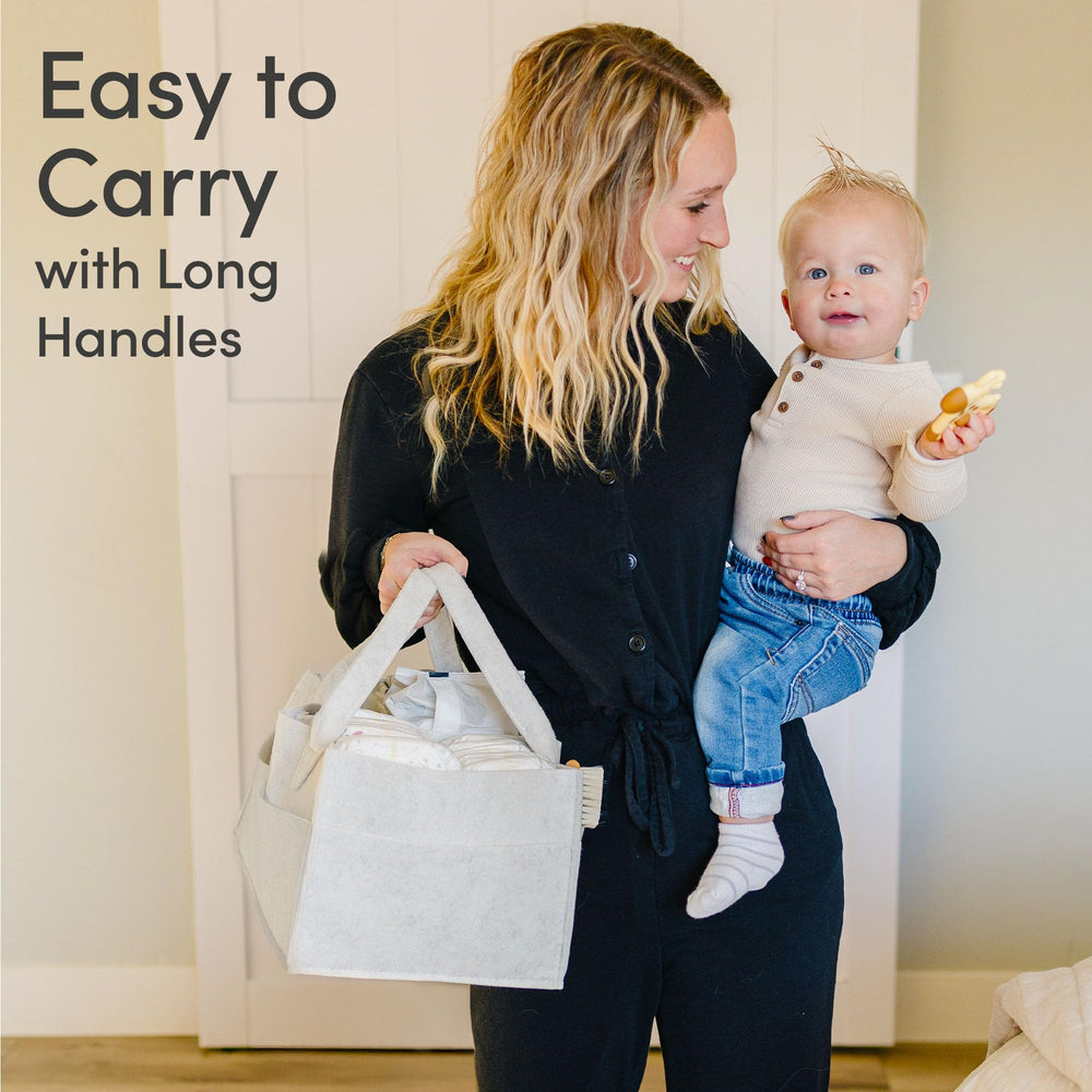 PUTSKA diaper caddy organizer used as a car caddy for on-the-go needs