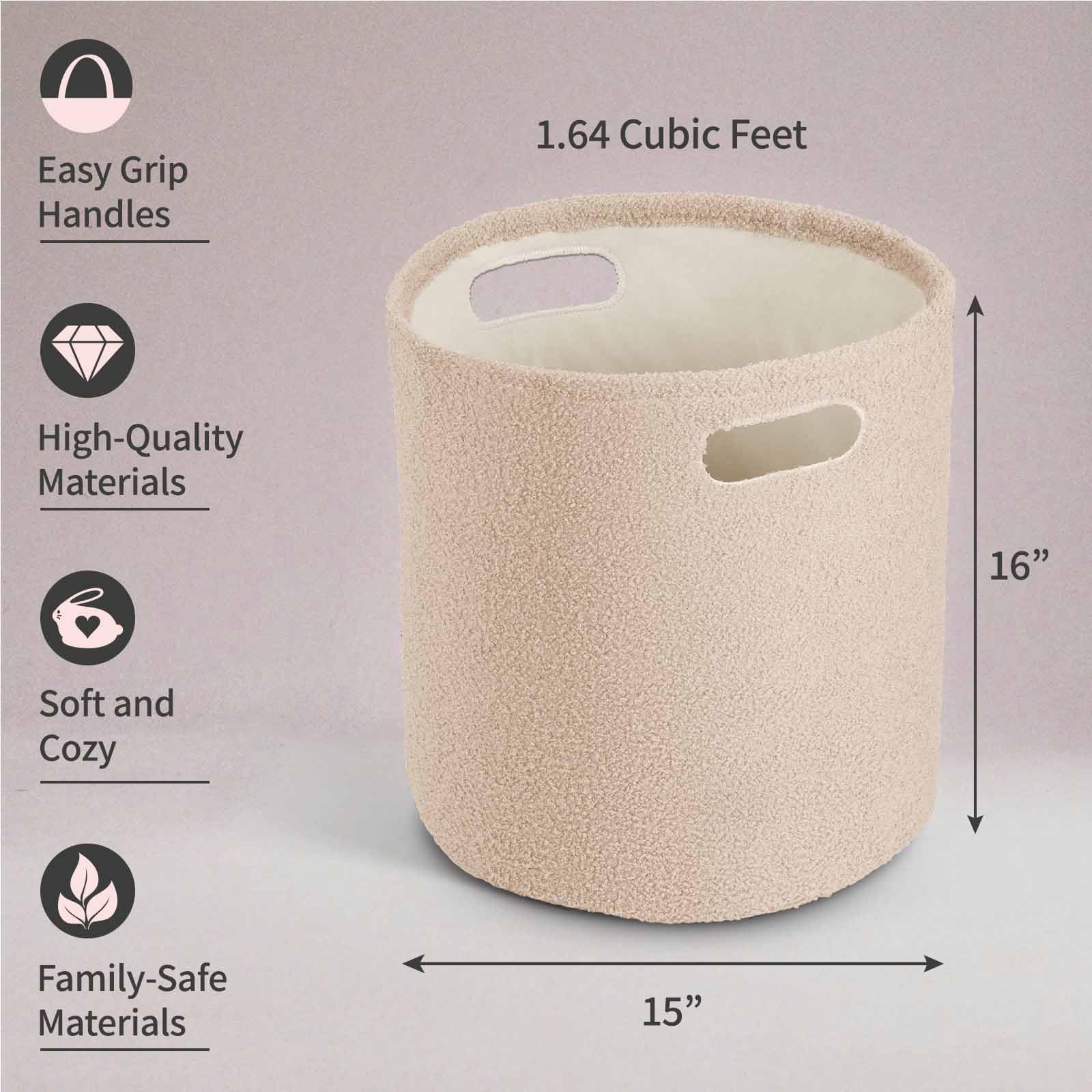 PUTSKA round laundry basket for bedroom organization and easy laundry handling.