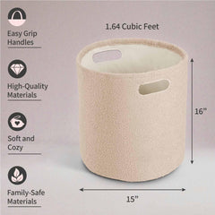 PUTSKA round laundry basket for bedroom organization and easy laundry handling.