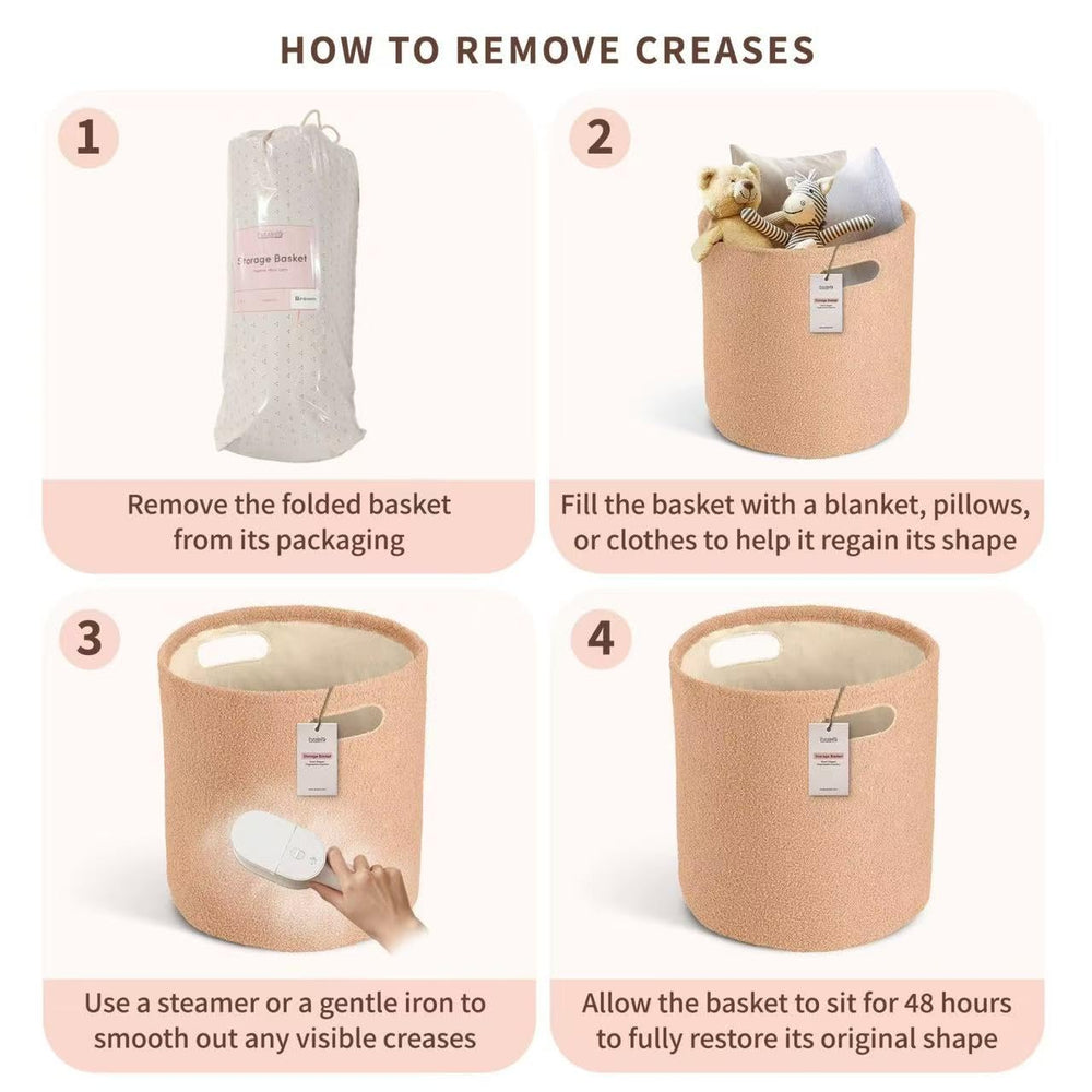 PUTSKA round storage basket blends with decor while staying highly functional.