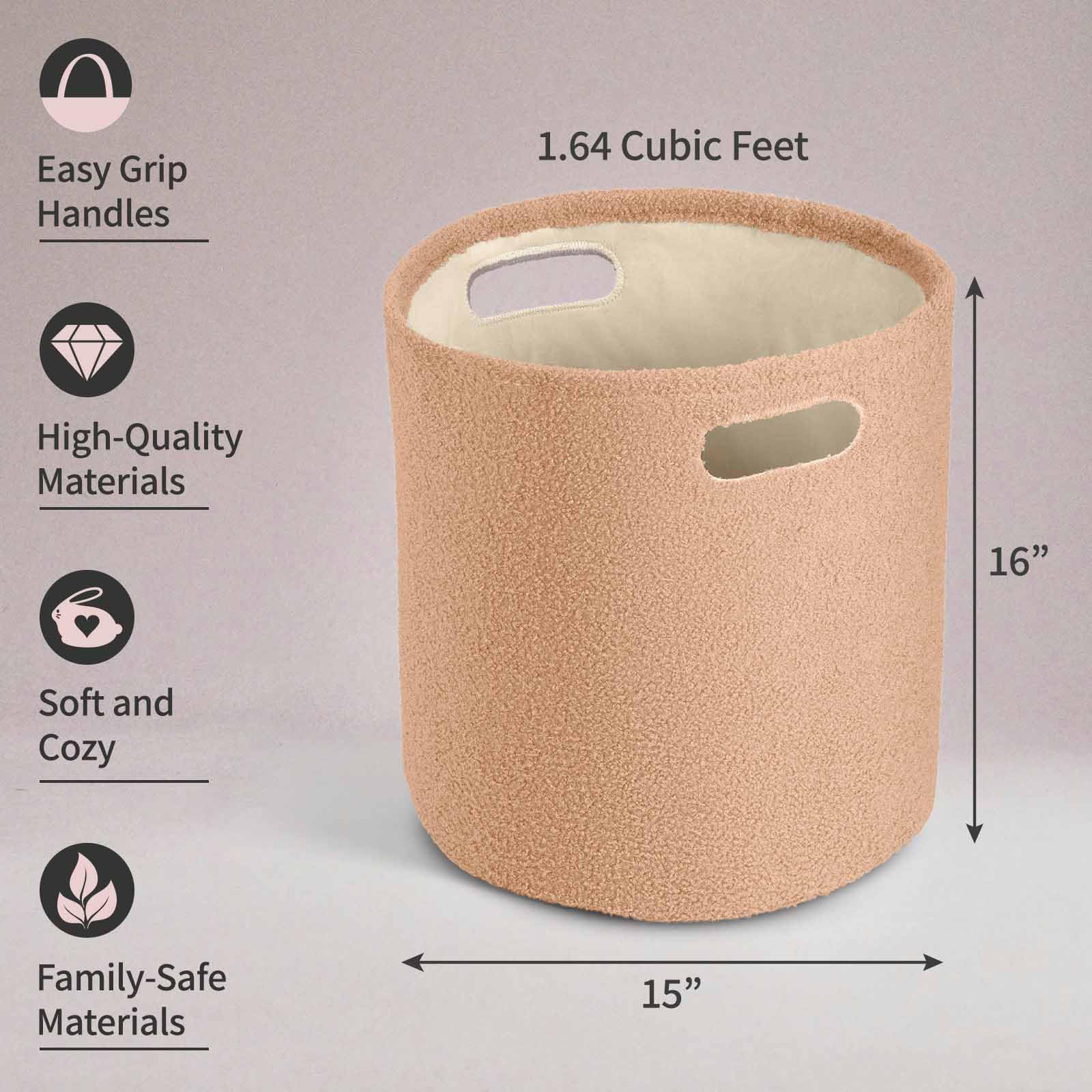 PUTSKA living room round storage basket for blankets adds soft, practical storage.