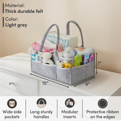 PUTSKA Diaper Caddy folds flat and is lightweight for travel