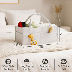 PUTSKA diaper organizer with foldable handles for easy carrying