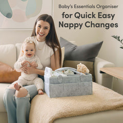 PUTSKA diaper organizer with dividers demonstrates versatile nursery storage.