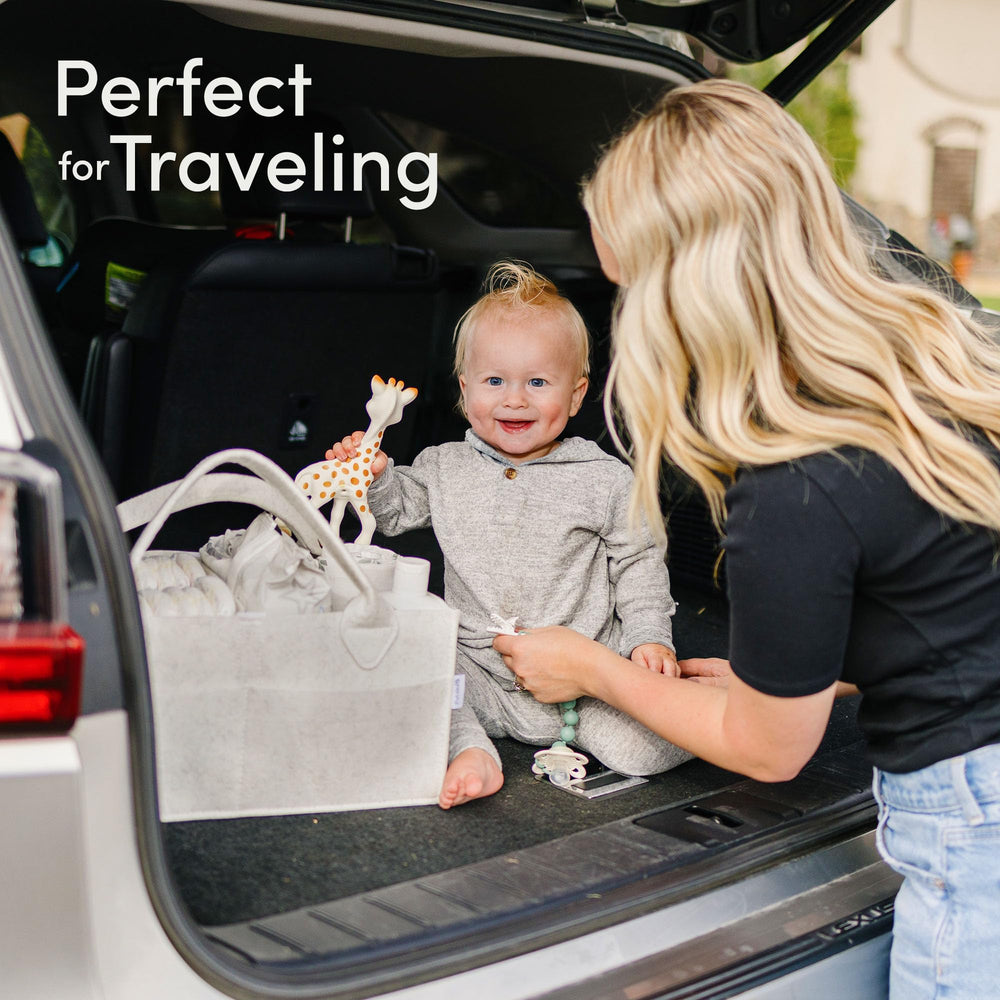 PUTSKA diaper stacker-style basket helps keep essentials organized